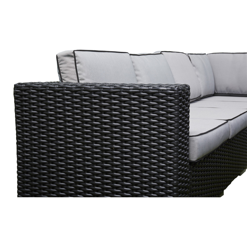 Manhattan Corner Rising Firepit Dining Set 