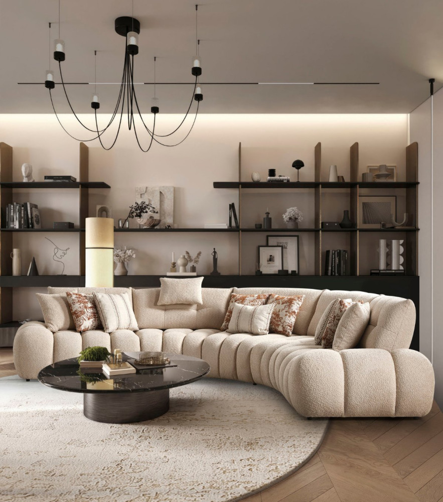 Luna Curved Sofa 