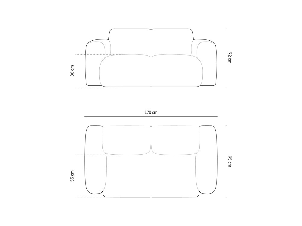 The Nova Two Seater Sofa